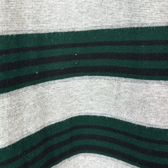 Vintage Nike Green Gray Black Striped Long Sleeve Polo Rugby Shirt XL 90s - Picture 9 of 10
